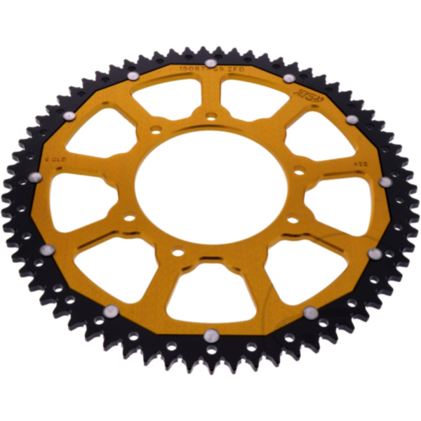 Rear sprocket dual 69z pitch 428 gold