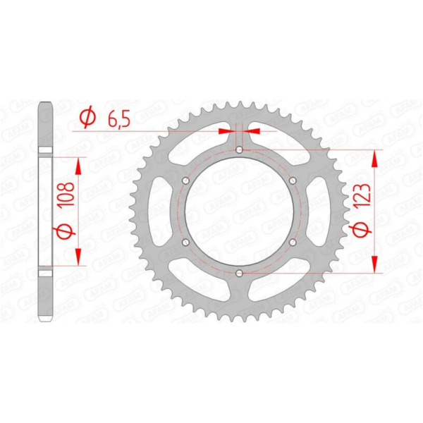 AFAM Standard Stahlritzel hinten 92114 - 420 für Derbi, Aprilia, Gilera 92114-53