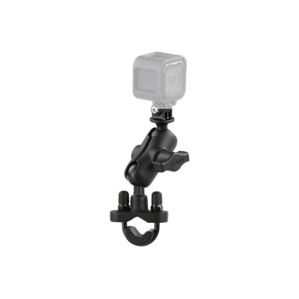 RAM Mounts GoPro Kamerahalterung (kurz) für Lenker/Rohre - mit Klemmschelle, B-Kugel (1 Zoll)