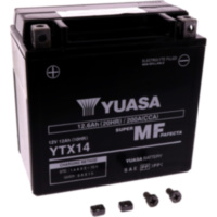 Batterie Motorrad YTX14 wet Yuasa passend für Aprilia Caponord ABS 1200 VK000/VK001/VKA00/VKA01 2016, 125 PS, 92 kw