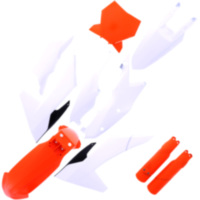 Komplettkit weiß/orange passend für KTM SX-F  450  2023, 63 PS, 46,3 kw