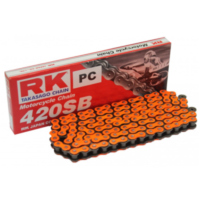 Motorradkette Antriebskette RK Standardkette orange 420 SB/130 PCRK420SB130 passend für Aprilia RS4 /Replica 50 TK000 2012, 5,4/2,7 PS, 4/2 kw