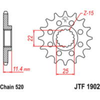 Front sprocket 16tooth pitch 520 JTF190216