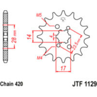 Ritzel 13Z Teilung 420 JTF112913