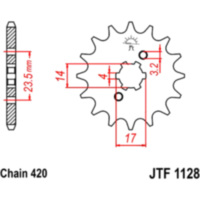 Front sprocket 11tooth pitch 420