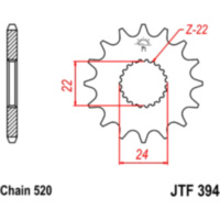 Front sprocket 15tooth pitch 520 JTF39415