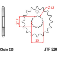 Front sprocket 16tooth pitch 525 JTF52016