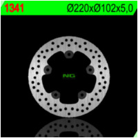 NG BRAKES Bremsscheibe starr - 1341 für Aprilia RS125, RS250, RS660 BMW C1125, C1200 passend für Aprilia RSV4 Factory 1000 RK000 2009, 180 PS, 132 kw (Rear)