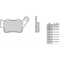 BREMBO Genuine Sintermetall Bremsbeläge - 07BB0258 für BMW, Aprilia, Ducati passend für Aprilia Pegaso  650 ML000/ML010/ML002 1999, 49 PS, 36 kw (Rear)
