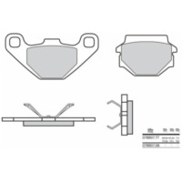 BREMBO Street Carbon Keramik Bremsbeläge - 07BB0708 für Aprilia, KTM, Husqvarna passend für Aprilia Pegaso  650 ML000/ML010/ML002 1999, 49 PS, 36 kw (Rear)