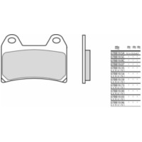 BREMBO Competition Carbon Keramik Bremsbeläge - 07BB19RC für Ducati, für: Moto Guzzi, KTM passend für Aprilia Pegaso  650 ML000/ML010/ML002 1999, 49 PS, 36 kw (Front)