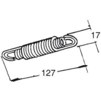 BUZZETTI Set mit 5 Doppelfedern 127x17mm für Mittelständer für: Aprilia, Malaguti, Peugeot passend für Aprilia Scarabeo  50 PF010 1998, 3,1 PS, 2,3 kw