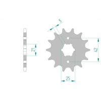 AFAM Standard Stahlritzel vorne 21301 - 520 für Yamaha RD250, SR250, XT250 passend für Yamaha SR  250  1990, 