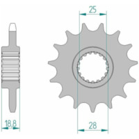 AFAM Standard Stahlritzel vorne 61801 - 525 für Aprilia RSV4, RSV41100ABS, TUONO1000V4 61801-16 passend für Aprilia RSV4 Factory 1000 RK000 2009, 180 PS, 132 kw