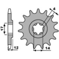 PBR Standard Stahlritzel vorne 2223 - 428 für Aprilia RS4125 2223.14.18NC passend für Aprilia RS4  125 TW000 2013, 15 PS, 11 kw