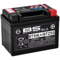 BS BATTERY SLA Wartungsfreie Batterie Werkseitig aktiviert - BTX4L+ / BTZ5S für KTM, Derbi, Aprilia passend für Aprilia Scarabeo  50 PF010 1998, 3,1 PS, 2,3 kw