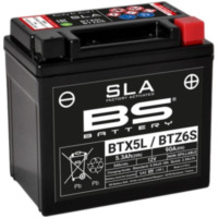 BS BATTERY SLA Wartungsfreie Batterie Werkseitig aktiviert - BTX5L / BTZ6S für KTM, Beta, Honda passend für Aprilia RS4 /Replica 50 TK000 2012, 5,4/2,7 PS, 4/2 kw