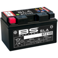 BS BATTERY SLA Wartungsfreie Batterie Werkseitig aktiviert - BTZ10S für MV Agusta, Honda, KTM passend für Aprilia RSV4 Factory 1000 RK000 2009, 180 PS, 132 kw