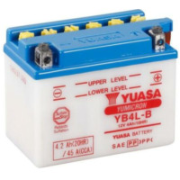 YUASA Battery Conventional without Acid Pack - YB4L-B for Peugeot, Aprilia, Derbi fitting for Derbi Vamos  50 VAMOS G 1996, 4,1 PS, 3 kw