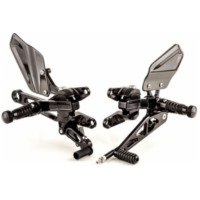 GILLES TOOLING VCR38GT Einstellbare Fußrastenanlage Schwarz für: Aprilia für RSV4, RSV41100ABS, TUONO1100V4 passend für Aprilia RSV4 ABS 1000  2020, 201 PS, 148 kw