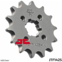 JT SPROCKETS Ritzel 15 Zähne Stahl Standard 428 Teilung Typ 1425 für Suzuki GP100, GP125, GSX-R125 Yamaha TZR250 passend für Suzuki RV Van Van 125 WVBT1111 2003, 11,8 PS. 8,7 kw