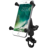 RAM MOUNTS X-Grip® Medium Arm Phone Holder with Handlebar U-Bolt Base - Large Phones für Honda, Yamaha, Suzuki passend für Aprilia Habana Custom 125 PM010 2000, 8 PS, 6 kw