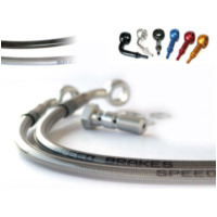 Bremsleitung hinten INOX / Anschluss alu für: APRILIA RSV4R '10-11 passend für Aprilia RSV4 Racing Factory LEABS 1000 RKL00/RKL01 2015, 201 PS, 148 kw
