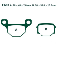 Bremsbeläge Bremsklotz Standard EBC FA093 passend für Aprilia RS4  125 TW000 2013, 15 PS, 11 kw (hinten)