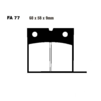 Brake pads std ebc FA077 fitting for BMW R  100 247E 1991, 60 PS, 44 kw (vorne)