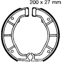 Brake shoes exc springs ebc 859 fitting for BMW R  100 247E 1991, 60 PS, 44 kw (hinten)