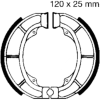 Bremsbacken mit Feder EBC S624 passend für Atala/Rizzato AT12 Hacker Racing 50  1996, 4,1 PS, 3 kw (hinten)