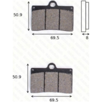Bremsklötze Scheibenbremsbeläge MCB 540 SV mit ABE passend für Aprilia RS4  125 TW000 2013, 15 PS, 11 kw (vorne/front f. Juan)
