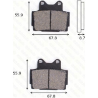 Bremsklötze Scheibenbremsbeläge MCB 541 mit ABE passend für Yamaha FZS Fazer 600 RJ021 2001, 95 PS, 70 kw (hinten)