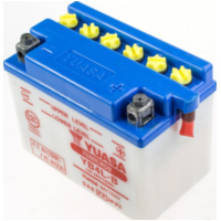 Akku, Motorradbatterie YB4L-B 12V/4AH DIN50411 Dry-Batterie 121x71x93mm mit Säure passend für Aprilia Scarabeo  50 HS 1996, 3,1 PS, 2,3 kw