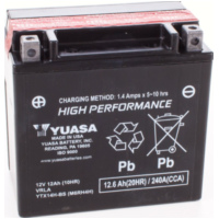 Akku, Motorradbatterie YTX14H-BS 12V/12AH DIN51214 für: AGM-Batterie 150x87x145mm passend für Aprilia Caponord ABS 1200 VK000/VK001/VKA00/VKA01 2016, 125 PS, 92 kw