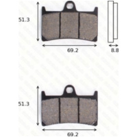 Bremsklötze Scheibenbremsbeläge MCB 611 CRQ ECE R90 homologiert passend für Yamaha FZS Fazer 600 RJ021 2001, 95 PS, 70 kw (vorne)
