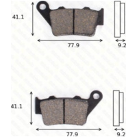 Bremsklötze Scheibenbremsbeläge MCB 672 mit ABE passend für Aprilia Pegaso  650 RW000/RWA00/RWB00 2002, 34 PS, 25 kw (hinten)
