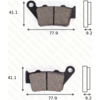 Bremsklötze Scheibenbremsbeläge MCB 672 SH mit ABE passend für Aprilia Pegaso  650 RW000/RWA00/RWB00 2002, 34 PS, 25 kw (hinten)
