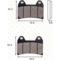 Bremsklötze Scheibenbremsbeläge MCB 683 CRQ ECE R90 homologiert passend für BMW G Xmoto 650 E65X/K15 2010, 53 PS, 39 kw (vorne)