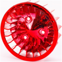 Riemenscheibe Lüfterrad rot für Minarelli liegend, für: Keeway, CPI, 1E40QMB passend für Aprilia Scarabeo  50 PF010 1998, 3,1 PS, 2,3 kw