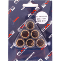 Variomatikgewichte, Variomatikrollen 9,5 Gr. Variatorrollenkit 20x17 6PZ passend für Aprilia Leonardo  125 MB000 1996, 9,5 PS, 7 kw