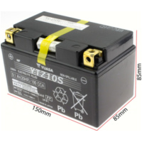 Akku, Motorradbatterie YTZ10S 12V/8,6AH DIN50801 SLA-Vliesbatterie - wartungsfrei geschlossen 150x87x93mm passend für Aprilia RSV4 Factory 1000 RK000 2009, 180 PS, 132 kw