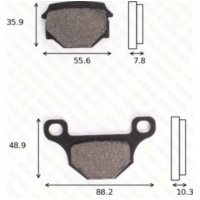 Bremsklötze Scheibenbremsbeläge MCB 765 mit ABE passend für Aprilia RS4  125 TW000 2013, 15 PS, 11 kw (hinten/rear f. AJP)