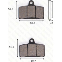 Bremsklötze Scheibenbremsbeläge MCB 780 mit ABE passend für Aprilia RS4  125 TW000 2013, 15 PS, 11 kw (vorne/front f. AJP)