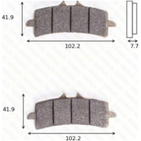 Bremsklötze Scheibenbremsbeläge MCB 792 CRQ ECE R90 homologiert passend für Aprilia RSV4 Factory 1000 RK000 2009, 180 PS, 132 kw (vorne)