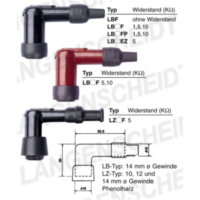 Zündkerzenstecker NGK LB05F passend für Aprilia Scarabeo  50 PF010 1998, 3,1 PS, 2,3 kw