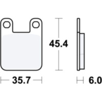 Brake pads scooter sintered trw MCB535SR