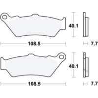 Bremsbeläge Bremsklotz Standard TRW MCB671 passend für Husqvarna Enduro  701  2020, 74 PS, 55 kw (vorne)