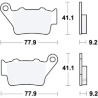 Bremsbeläge Bremsklotz Standard Offroad TRW MCB672EC passend für Husqvarna Svartpilen  701  2022, 75 PS, 55 kw (hinten)