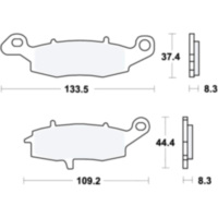 Bremsbeläge Bremsklotz Standard TRW MCB681 passend für Suzuki RV Van Van 125 WVBT1111 2003, 11,8 PS. 8,7 kw (vorne)